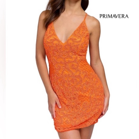 Primavera Couture Cocktail Dress Size 10 - Picture 10 of 11